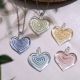 Glass Spiral Heart Pendant for Jewellery Making 5 Pieces